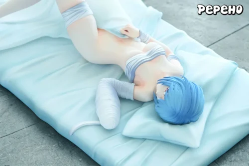 "1/6 Ayanami Rei Bedridden figure by Pepeho Studio, showing her contemplative pose and intricate hospital bed details."
