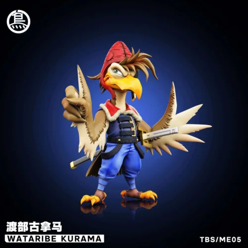 "Experience the iconic Kurama Mashin Hero Wataru statue! This charming, stylized Toybirds Studio figure boasts vibrant colors and a dynamic, playful."