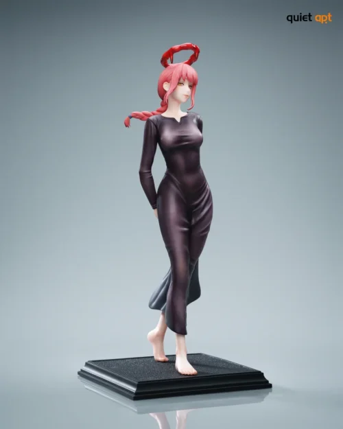 "Experience the exquisite 1/6 scale Makima resin statue from QuietArt Studio, revealing her powerful elegance and intricate sculpted details."