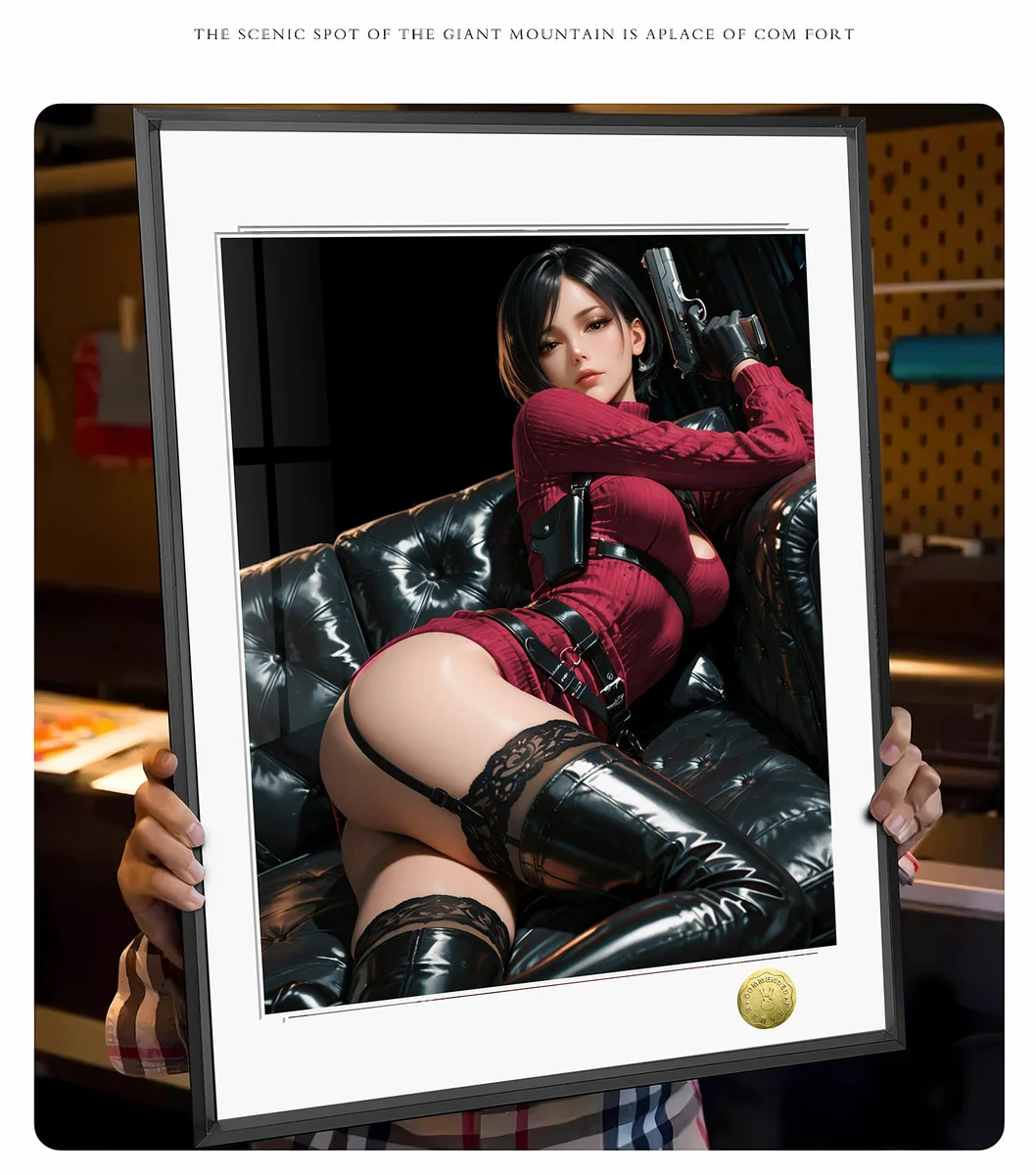 "Close-up gallery showcasing the dynamic, sensual illustrative details and artistic flair of the Limited Edition Ada Wong Femme Fatale Third Edition."