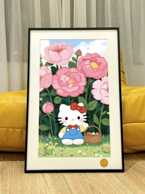 Floral Kitty Decorative Painting - Hello Kitty - Xingkong Studio - Image 1