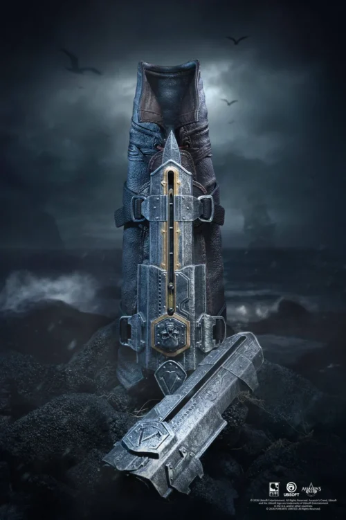 "Premium 1:1 scale Edward Kenway Hidden Blade from Assassin's Creed, showcasing its authentic design and fully functional, wearable mechanism."
