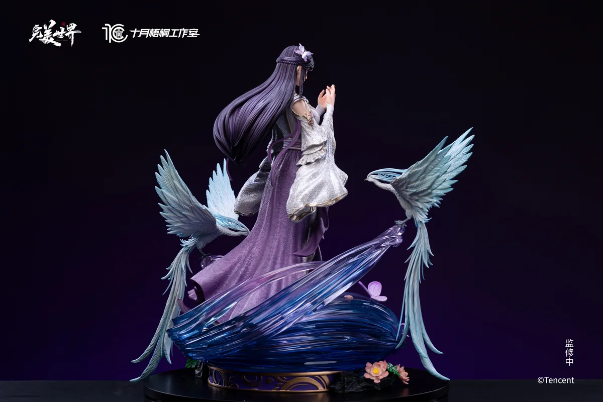 "Official 1/6 Perfect World Yunxi statue. Views highlight premium polystone craftsmanship, intricate details, and dynamic dual poses."