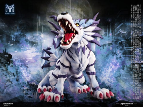 Small & Plus Scale Garurumon - Digimon Resin Statue - My-Studio - Image 2