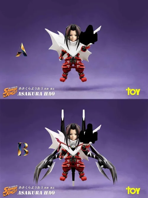"Dynamic Limited Edition Shaman King Hao Asakura WCF statue, radiating spiritual power within ethereal flames. A premium collectible figure."