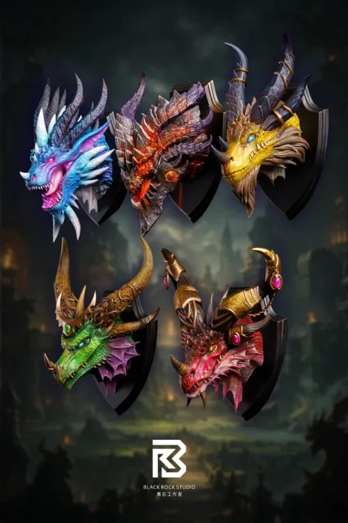 Dragon Aspects Magnets - World of Warcraft Resin Statue - Black Rock Studio - Image 1
