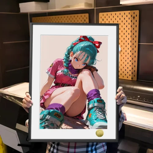 A3 & 4K Size Genius Girl Bulma Decorative Painting - Dragon Ball - HuangGua Studio - Image 1