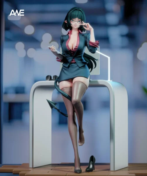 "Exclusive Zenless Zone Zero Secretary Jian resin statue by ANE Studio. This premium figure showcases her sleek urban fantasy design and dynamic."