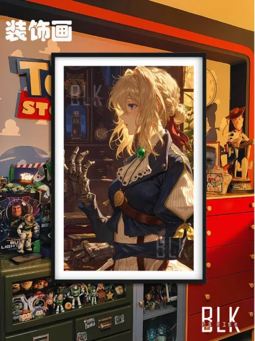Violet Evergarden Side Profile Decorative Painting - Violet Evergarden - BLK Studio - Image 1