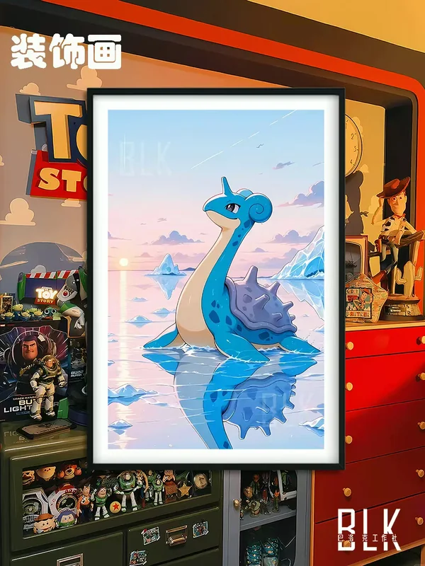 Glacial Lapras Decorative Painting - Pokemon - BLK Studio - Image 1