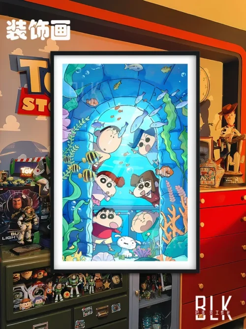 Water World Kasukabe Defense Force Decorative Painting - Crayon Shin-chan - BLK Studio - Image 1