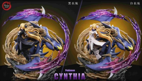 Cynthia & Garchomp - Pokemon Resin Statue - Fantasy Studios - Image 1