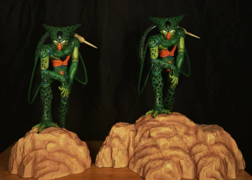 Perfect Cell Dragon Ball Z DD Studio figure. Views highlight the iconic villain's dynamic pose, menacing intricate limited edition details.