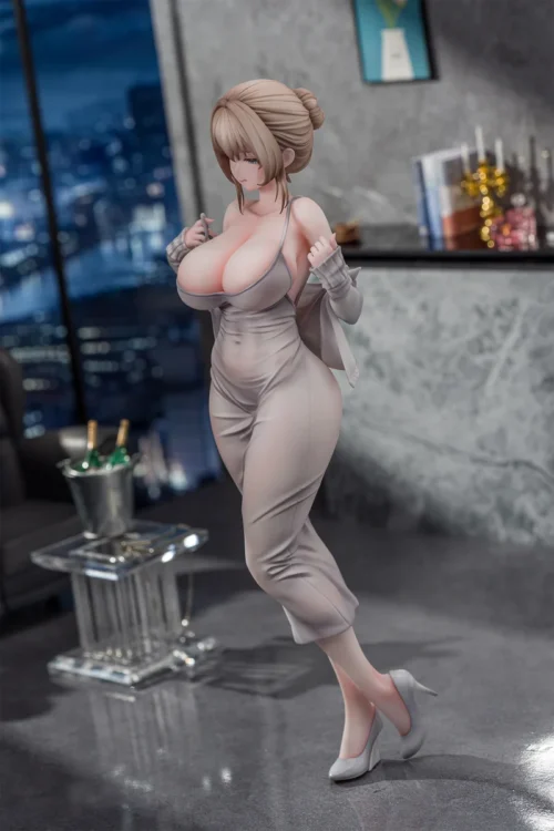 "Official KAWA DESIGN 1/6 Irene figure statue, captured from multiple angles, highlighting her serene beauty, alluring pose, and exquisite sculpted."