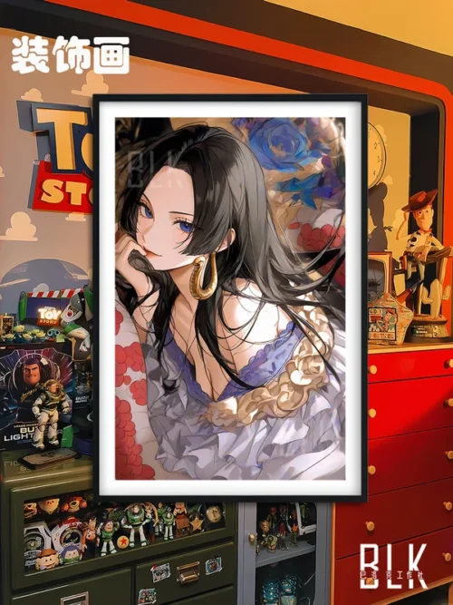 White Dress Boa Hancock Decorative Painting - ONE PIECE - BLK Studio - Image 1