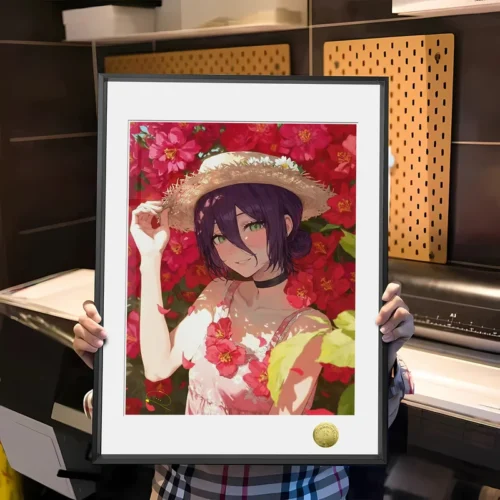 A3 & 4K Size Young Girl Reze 005 Decorative Painting - Chainsaw Man - HuangGua Studio - Image 1