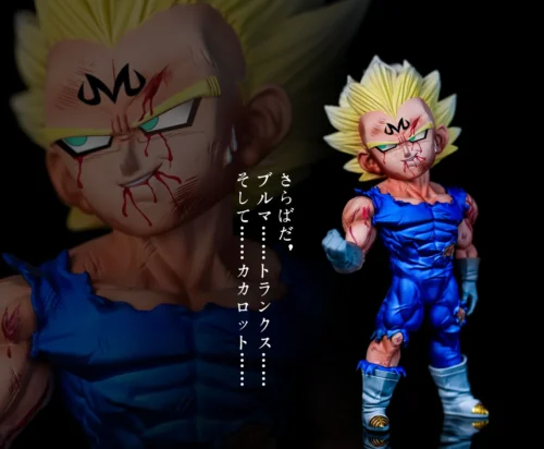 "Dynamic WCF Majin Vegeta Final Explosion figure from Dragon Ball Z, showcasing his iconic sacrifice in a vibrant, stylized pose."