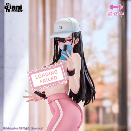 "Authentic Animester 1/6 Dongtan fitness girl statue. See dynamic pose, sculpted details, and mid-workout vitality from various angles."