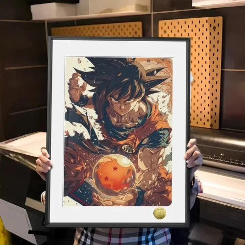A3 & 4K Size Dominant Son Goku Decorative Painting - Dragon Ball - HuangGua Studio - Image 1