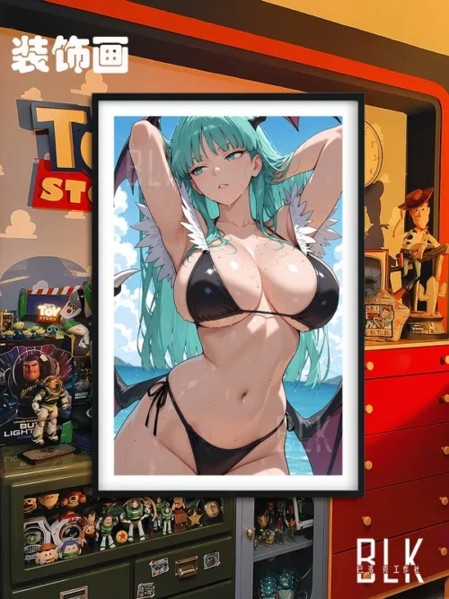 Morrigan Aensland Swimsuit Decorative Painting - Darkstalkers - BLK Studio - Image 1