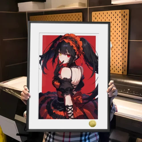 A3 & 4K Size Kurumi Tokisaki Elf Waifu Decorative Painting - Date A Live - HuangGua Studio - Image 1