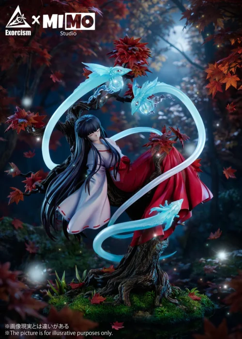 "Ethereal 1/6 Sleeping Kikyo Inuyasha statue. This limited edition piece showcases premium craftsmanship, with Kikyo serene amidst mystical spiritual."
