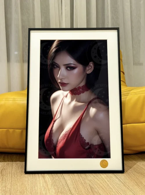Red Outfit Ada Wong Decorative Painting - Resident Evil - Xingkong Studio - Image 1