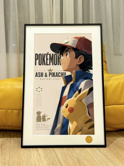 Pokemon Trainer Ash Ketchum & Pikachu Decorative Painting - Pokemon - Xingkong Studio - Image 1