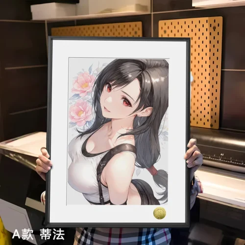 A3 & 4K Size Sweet Tifa Lockhart & Aerith Gainsborough Decorative Painting - (FF7) Final Fantasy VII - HuangGua Studio - Image 2