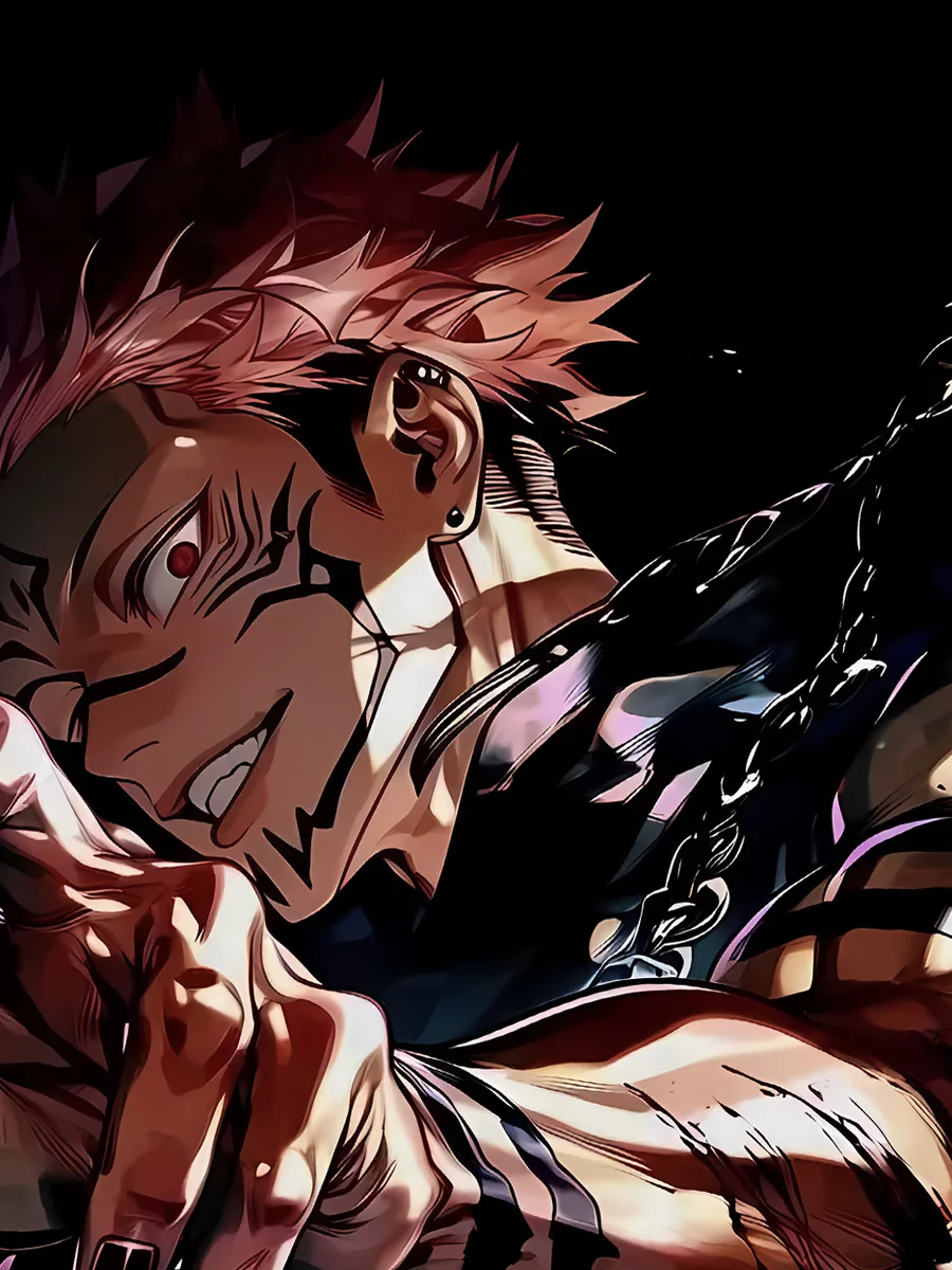 Premium, hand-numbered Jujutsu Kaisen art print by Xingkong Studio. Sukuna in a dynamic, detailed dark cosmic battle.