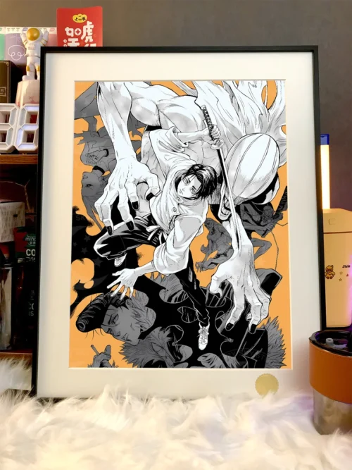 "Limited edition Yuta Okkotsu Jujutsu Kaisen framed print. Highlighting dynamic cosmic anime art and hand-numbered authenticity."