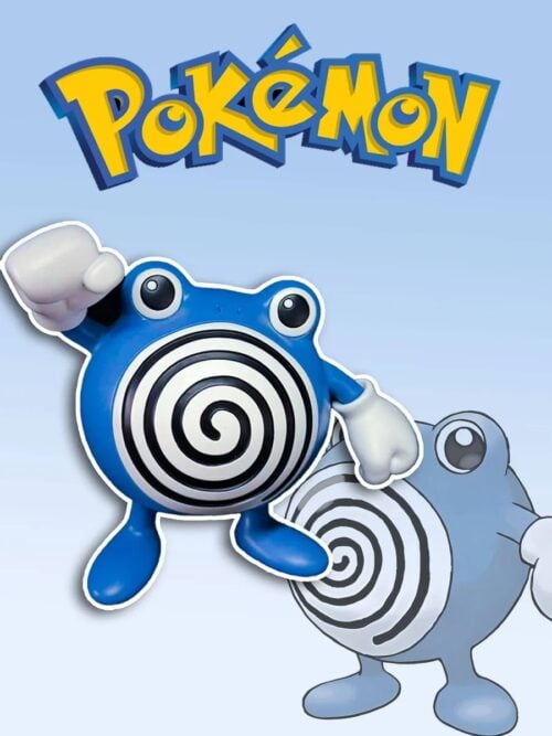 "Serene, limited-edition Poliwhirl Pokémon resin statue by LD x Zao Meng Fang Studio. This artistic figure meditates peacefully on a lily pad."