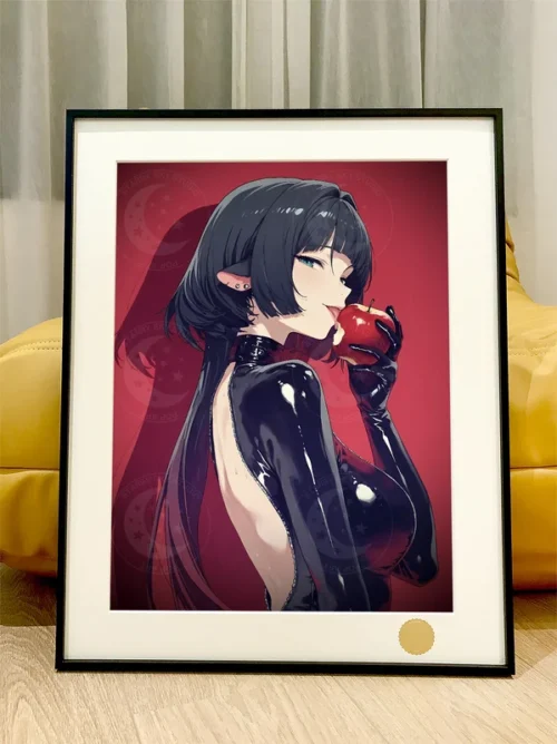 Jane Doe with Red Apple Decorative Painting - Zenless Zone Zero - Xingkong Studio - Image 1