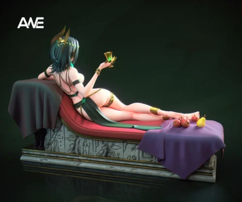 "Exclusive Genshin Impact Nefer ANE Studio resin statue from multiple angles, revealing its elegant hydro-powered pose and intricate, premium."