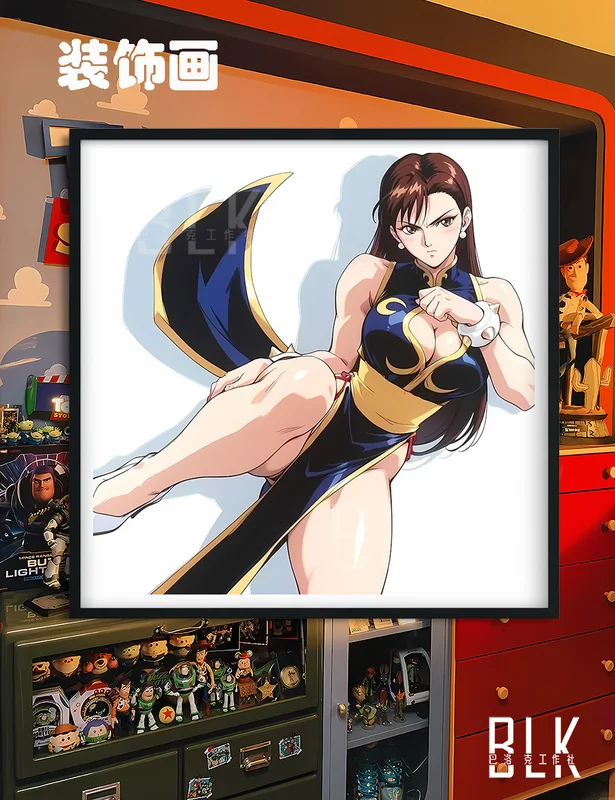 Angry Chun-Li Decorative Painting - Street Fighter - BLK Studio - Image 1