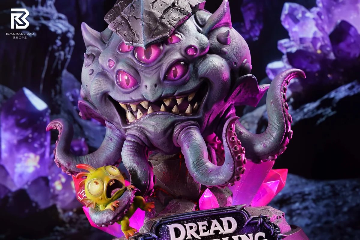 "Exclusive Q-version fantasy figures set: Gryphon, Beholder, Ogre Babies. Premium BRS Black Rock Studio collectibles with intricate sculpting."