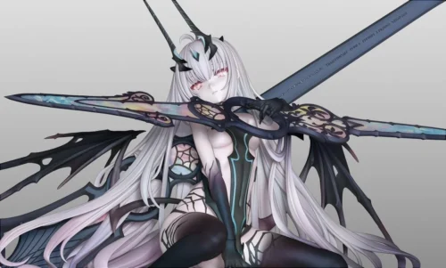 "Exquisite 1/7 FGO Melusine (Fairy Knight Lancelot) statue. Premium craftsmanship by Fix Cast Studio highlights mystic design and flowing fabrics."