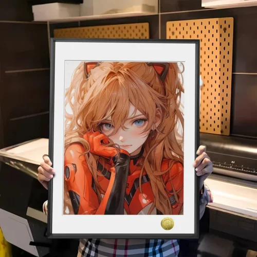 A3 & 4K Size Beautiful Asuka Langley Soryu Decorative Painting - (EVA) Neon Genesis Evangelion - HuangGua Studio - Image 1