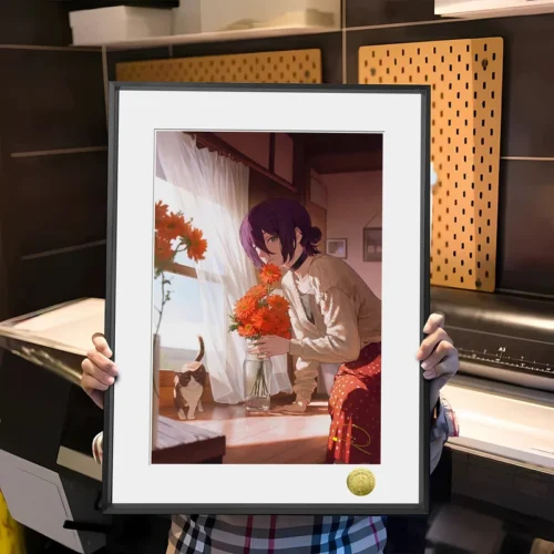 A3 & 4K Size Young Girl Reze Decorative Painting - Chainsaw Man - HuangGua Studio - Image 1