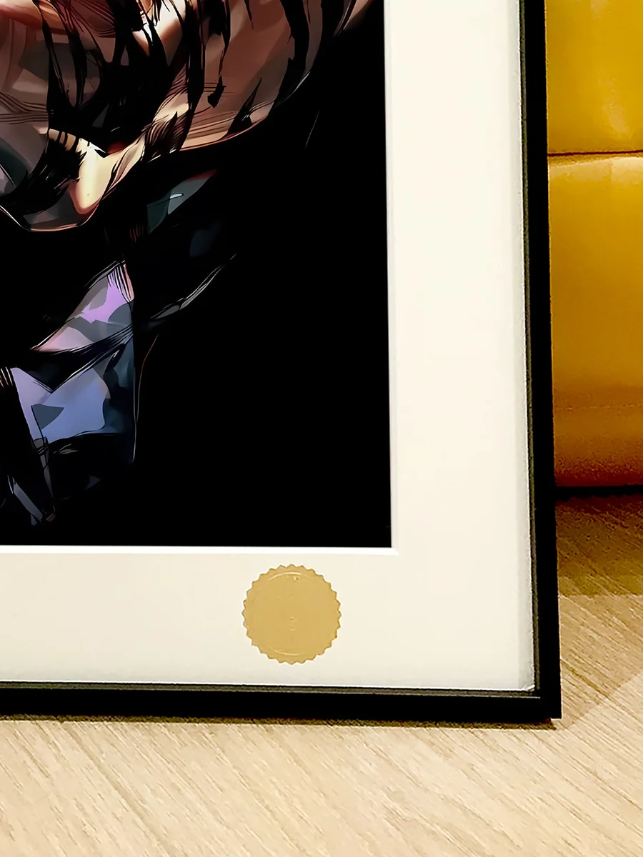 Premium Limited Edition Jujutsu Kaisen Art Print. Dynamic angles showcase Sukuna cosmic battle artwork.