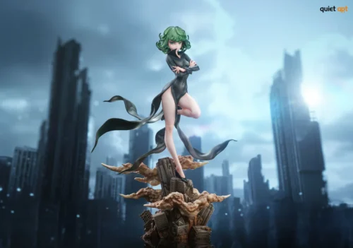 "Extremely Limited Edition 1/6 Tatsumaki One-Punch Man resin statue by QuietArt Studio, showcasing her dynamic psychic power and elegant pose."