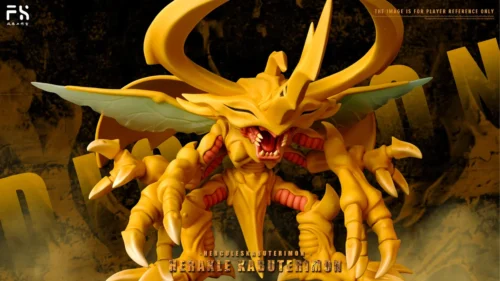 "Exclusive, limited HerculesKabuterimon Digimon figure by Feng Hen Studio. Dynamic insectoid design, detailed from multiple angles."