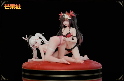 "Detailed views of the exquisite 1/6 Sparkle & Hanabi Twin Flowers Honkai: Star Rail resin statue, highlighting intricate sculpted details and dynamic."