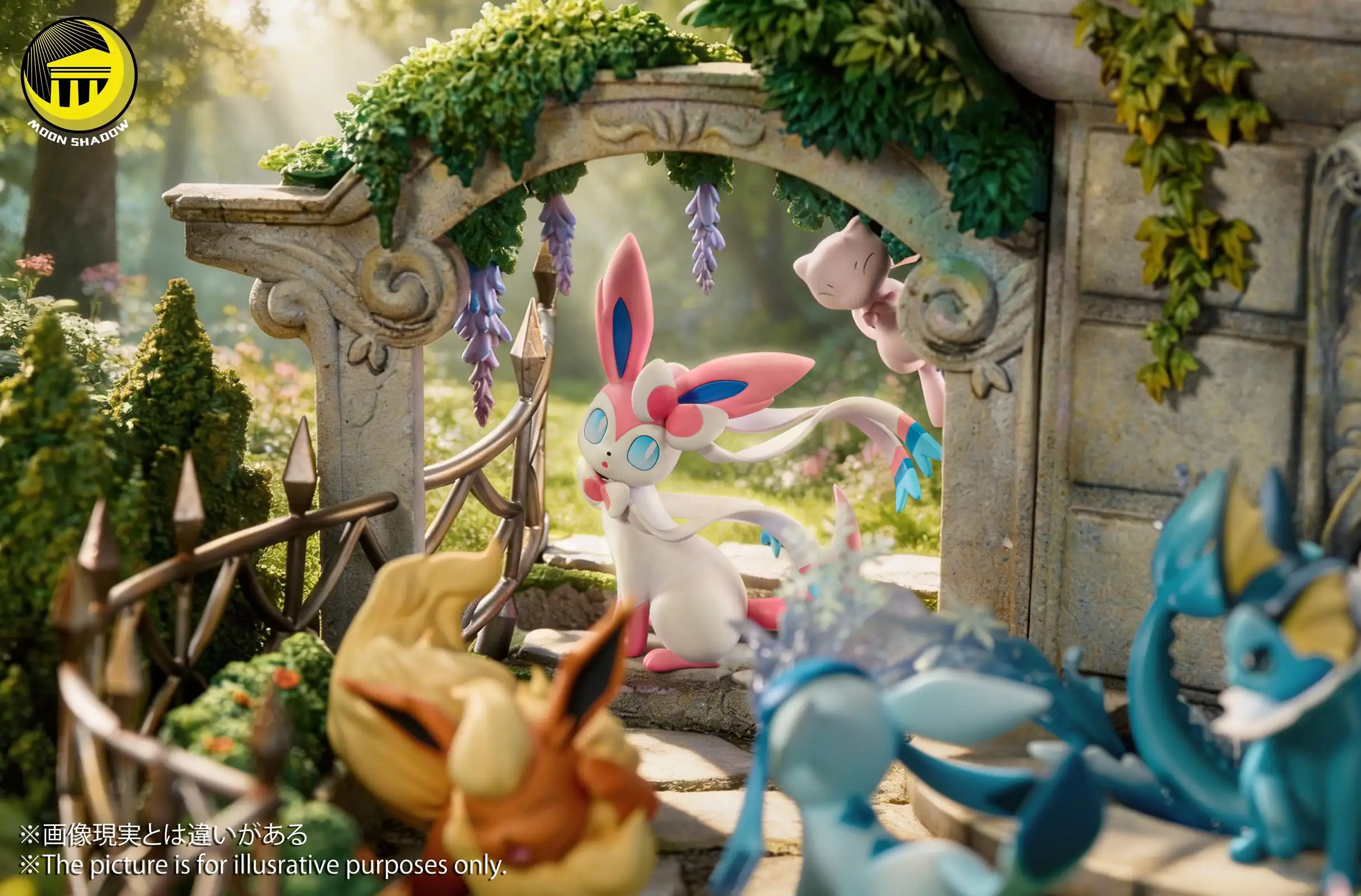 Anniversary Eevee Family Garden Scene - Pokemon Resin Statue - Moon Shadow Studios - Image 5