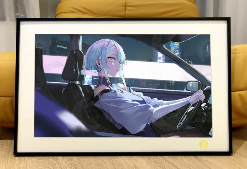 "Premium Cyberpunk Edgerunners Lucy decorative painting: a limited edition, hand-numbered collectible art print featuring Lucy against an evocative."