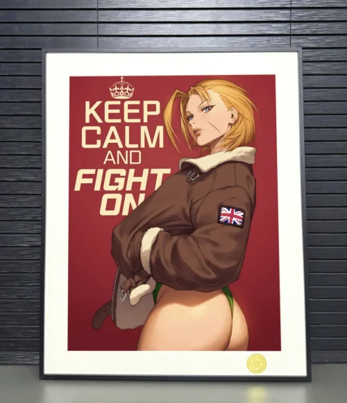 "H2 Studio Cammy White Street Fighter limited edition giclée art print. Dynamically framed, it reveals vibrant action and premium collectible details."