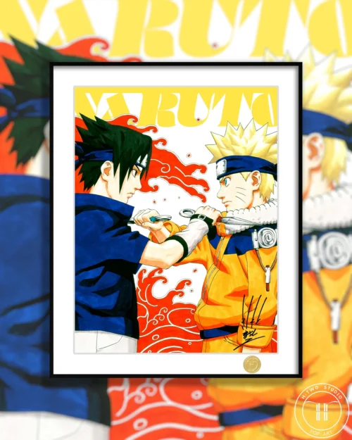 Young Ver. Naruto Uzumaki & Sasuke Uchiha Decorative Painting - Naruto - H-TWO Studio