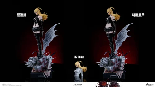"Limited Edition 1/6 Misa Amane Death Note statue by Anm STUDIO, featuring a realistic head sculpt and iconic gothic elegance."