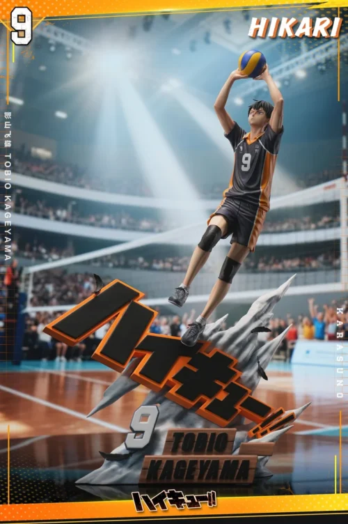 "Dynamic Kageyama Tobio "King of the Court" Haikyuu!! resin statue by HIKARI Studio. Captures his intense focus and powerful setter action."