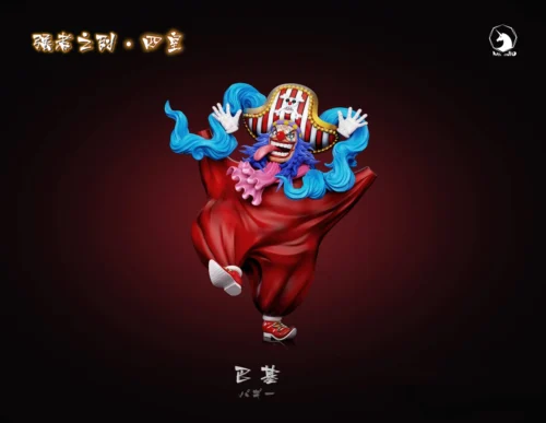 "Vibrant MDS Studio Emperor Buggy One Piece figure in his iconic, powerful pose, ready to conquer! A must-have collectible."